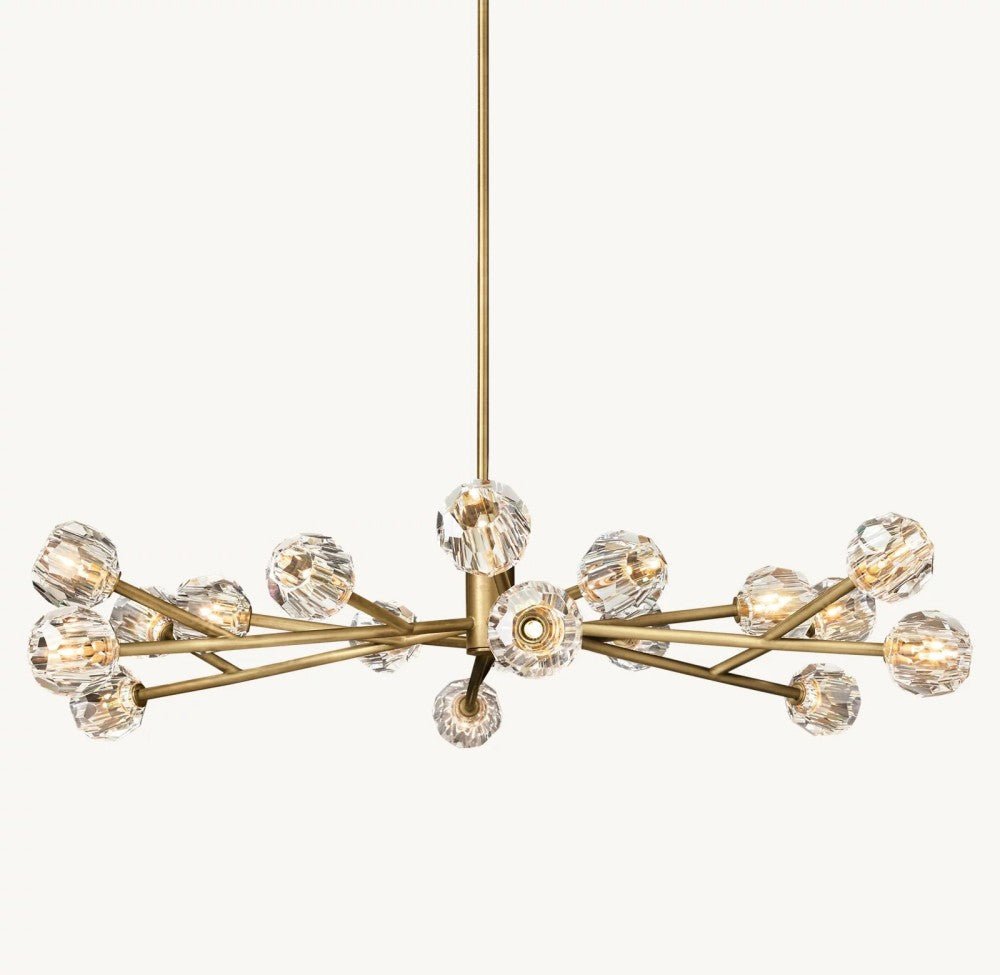 Bulle Cristal Round Chandelier 60" - Zelno Lighting