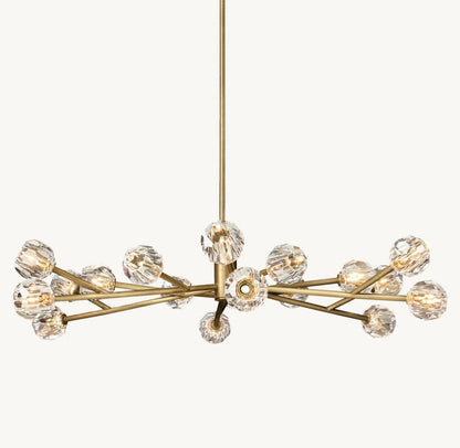 Bulle Cristal Round Chandelier 60" - Zelno Lighting