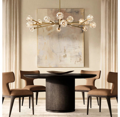 Bulle Cristal Round Chandelier 60" - Zelno Lighting