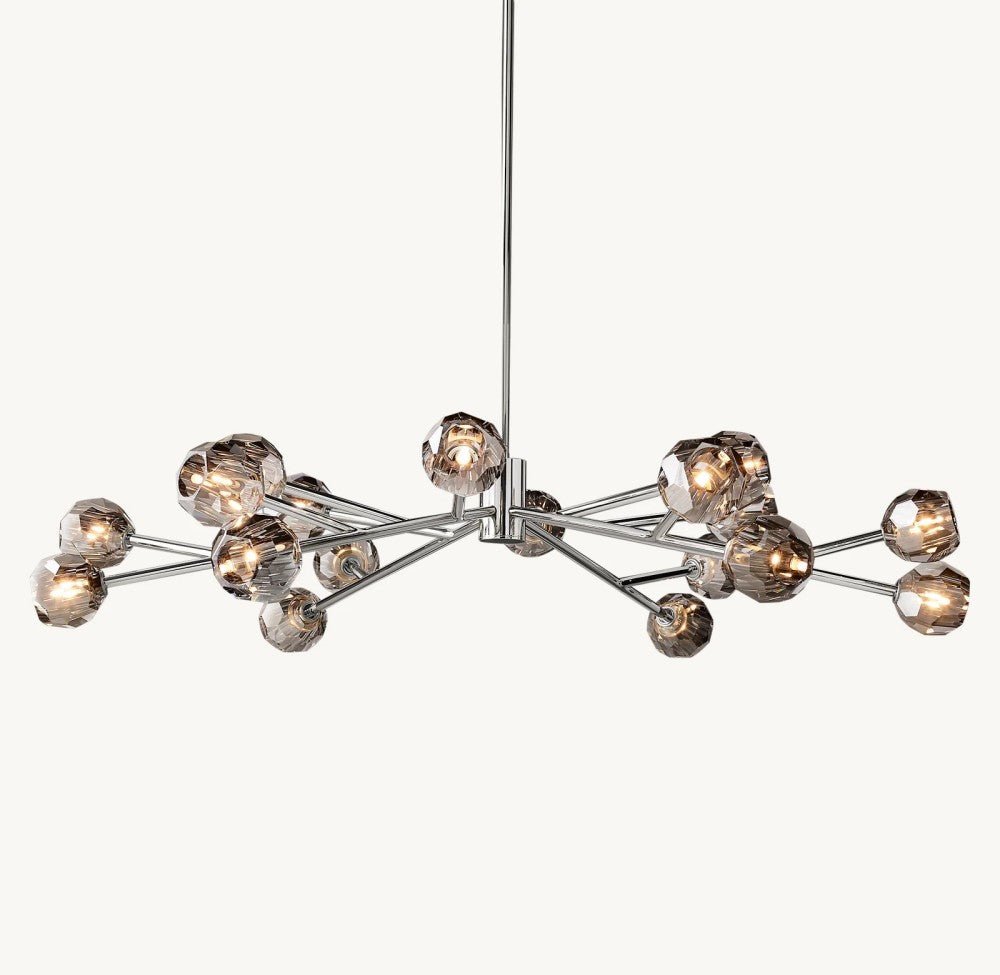 Bulle Cristal Round Chandelier 60" - Zelno Lighting