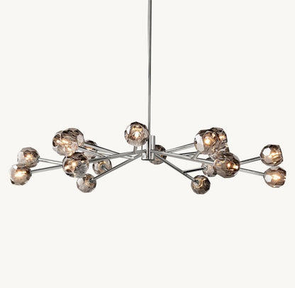 Bulle Cristal Round Chandelier 60" - Zelno Lighting