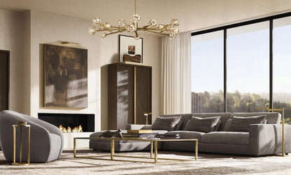 Bulle Cristal Round Chandelier 60" - Zelno Lighting