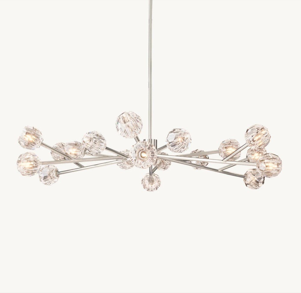 Bulle Cristal Round Chandelier 60" - Zelno Lighting