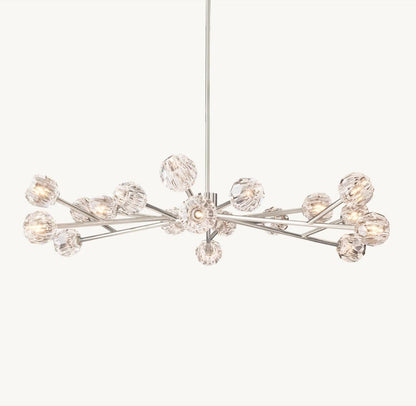 Bulle Cristal Round Chandelier 60" - Zelno Lighting
