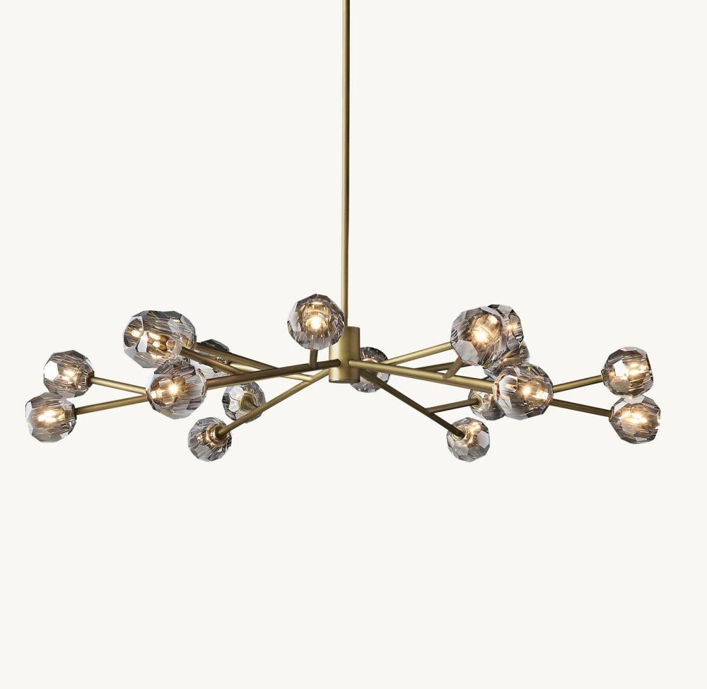 Bulle Cristal Round Chandelier 60" - Zelno Lighting