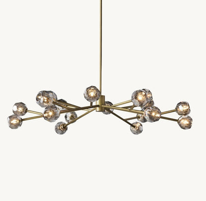 Bulle Cristal Round Chandelier 60" - Zelno Lighting