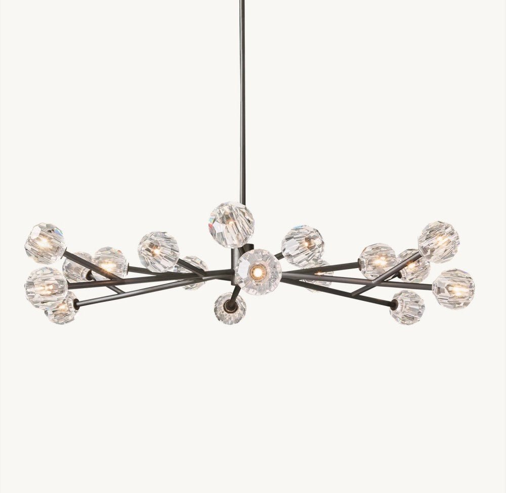 Bulle Cristal Round Chandelier 60" - Zelno Lighting