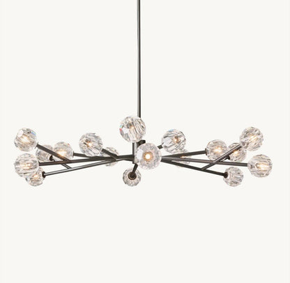 Bulle Cristal Round Chandelier 60" - Zelno Lighting