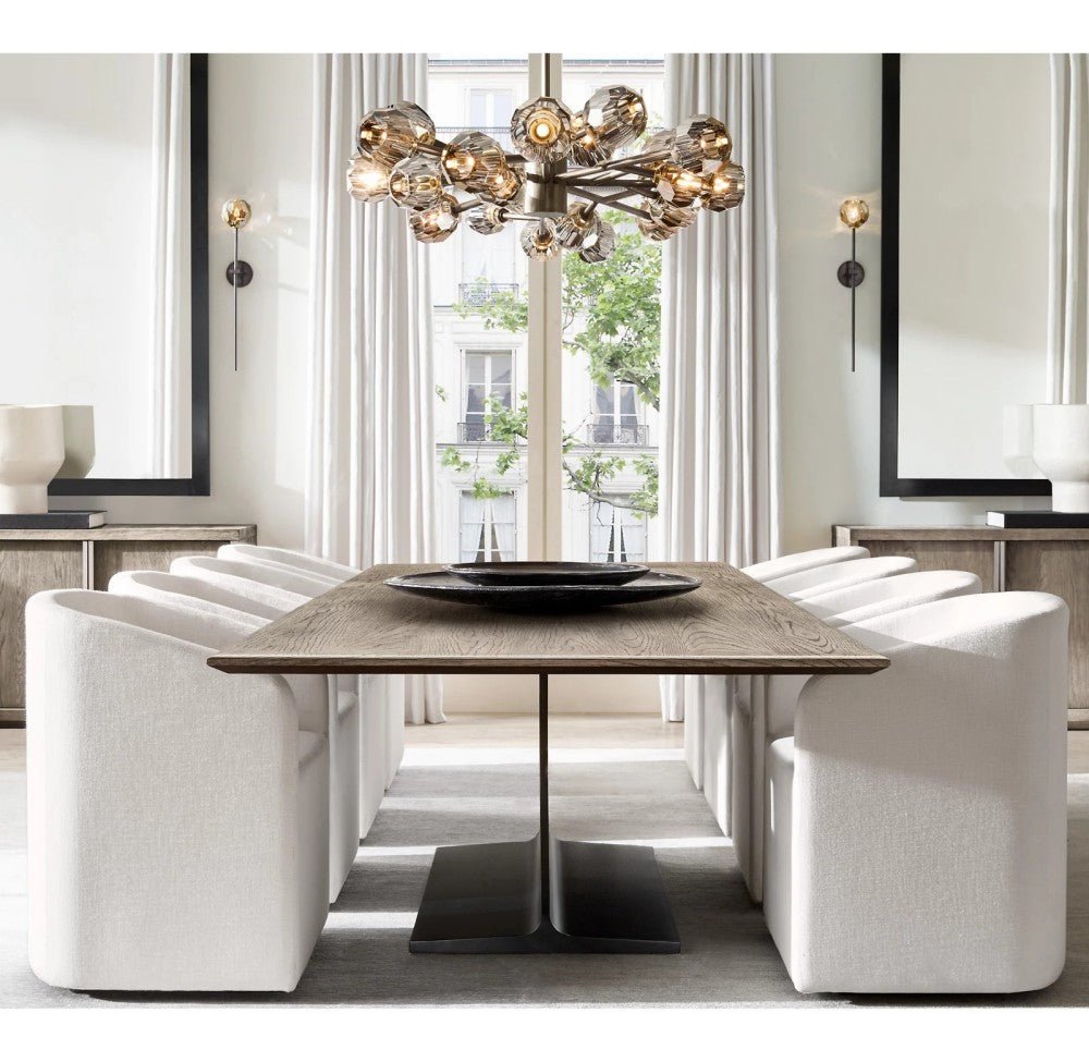 Bulle Cristal Round Chandelier 72" - Zelno Lighting