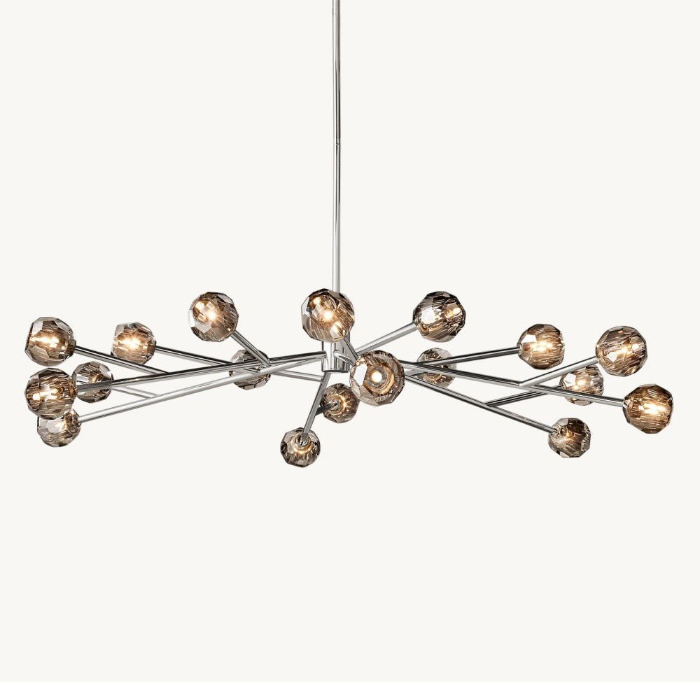 Bulle Cristal Round Chandelier 72" - Zelno Lighting