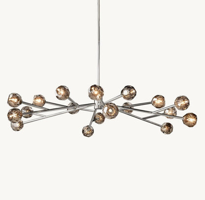 Bulle Cristal Round Chandelier 72" - Zelno Lighting