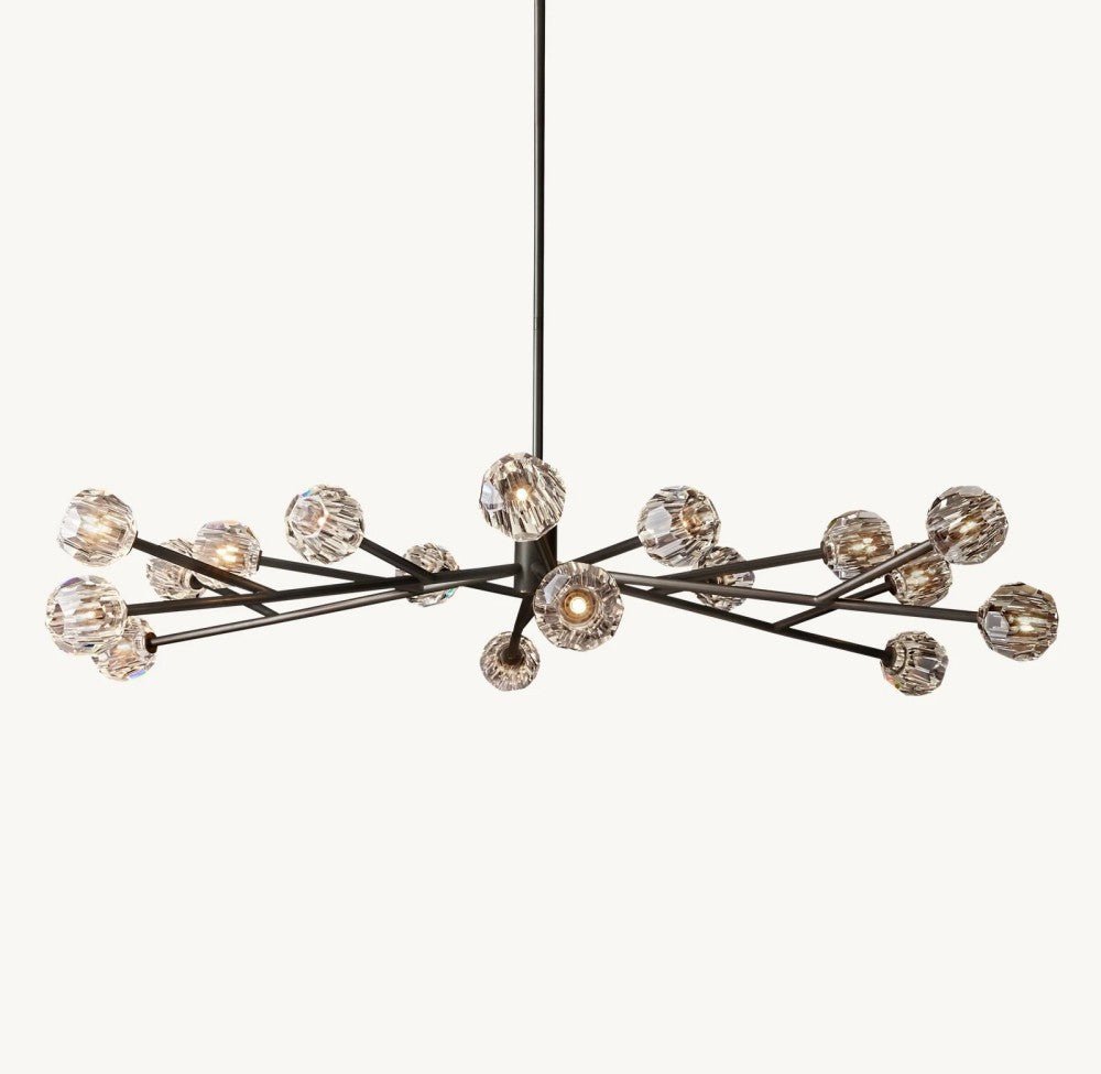 Bulle Cristal Round Chandelier 72" - Zelno Lighting