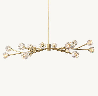 Bulle Cristal Round Chandelier 72" - Zelno Lighting