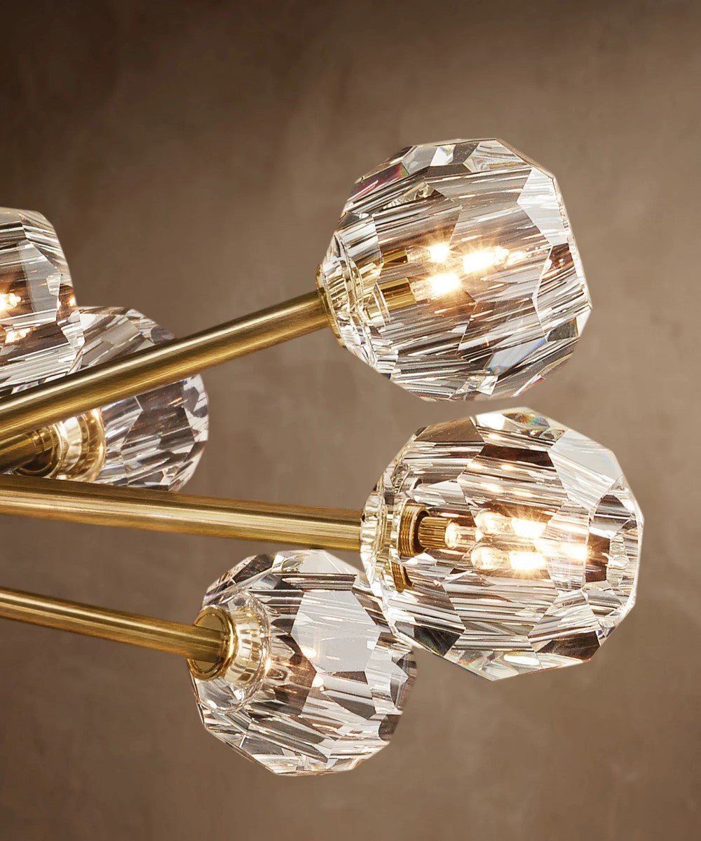 Bulle Cristal Round Chandelier 72" - Zelno Lighting