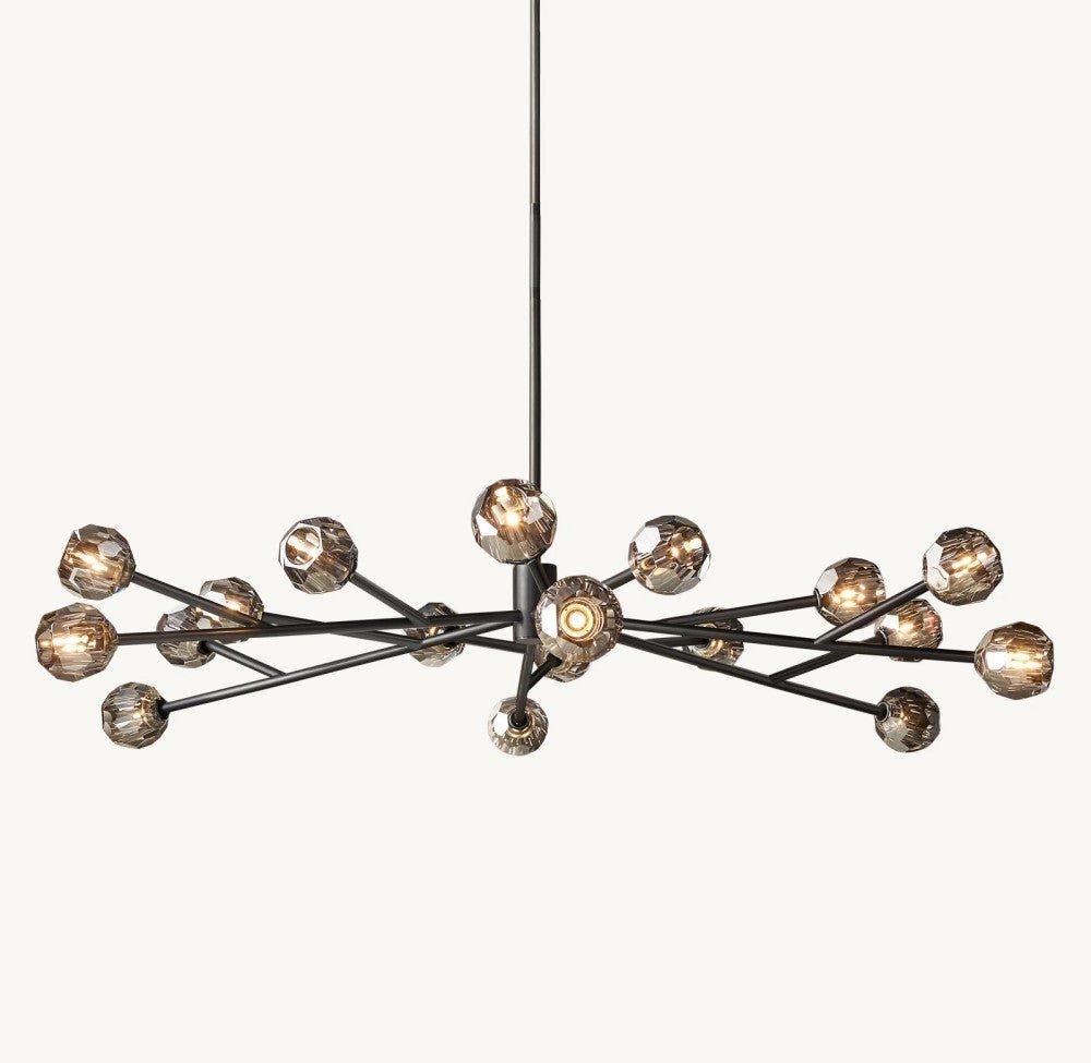 Bulle Cristal Round Chandelier 72" - Zelno Lighting