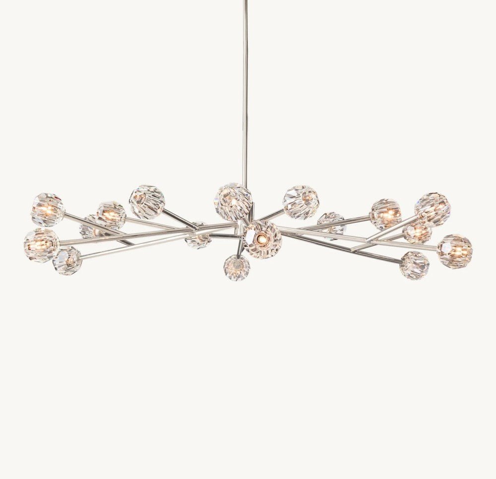 Bulle Cristal Round Chandelier 72" - Zelno Lighting