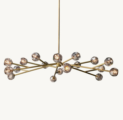 Bulle Cristal Round Chandelier 72" - Zelno Lighting