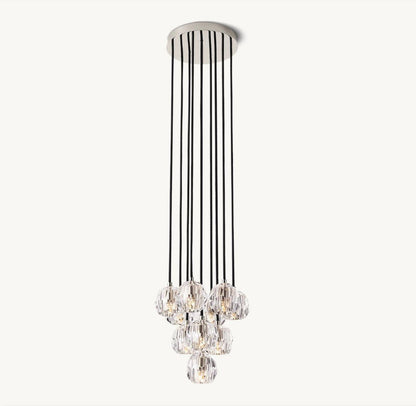Bulle Cristal Round Cluster Chandelier 14" - Zelno Lighting