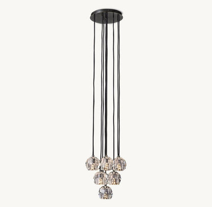 Bulle Cristal Round Cluster Chandelier 14" - Zelno Lighting