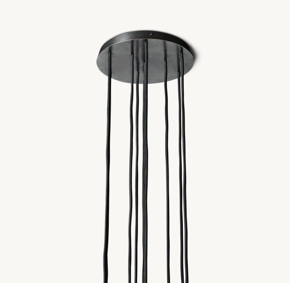Bulle Cristal Round Cluster Chandelier 14" - Zelno Lighting