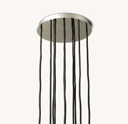 Bulle Cristal Round Cluster Chandelier 14" - Zelno Lighting