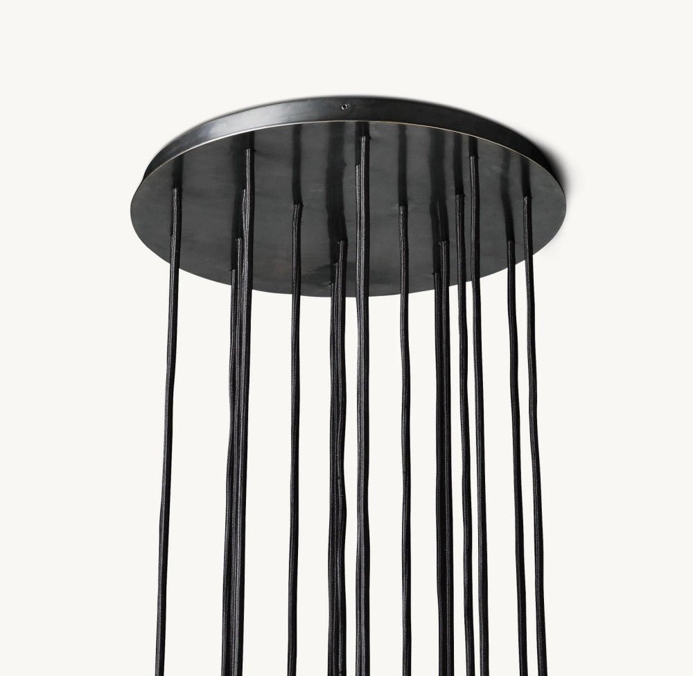 Bulle Cristal Round Cluster Chandelier 19" - Zelno Lighting