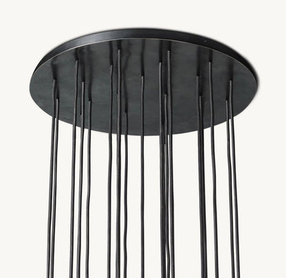 Bulle Cristal Round Cluster Chandelier 24" - Zelno Lighting
