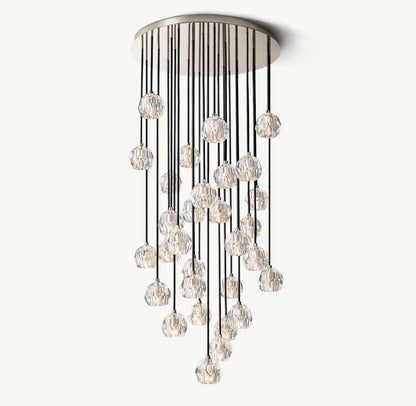 Bulle Cristal Round Cluster Chandelier 30" - Zelno Lighting