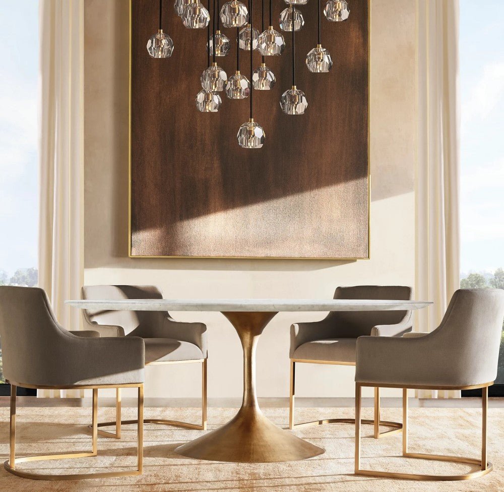 Bulle Cristal Round Cluster Chandelier 40" - Zelno Lighting