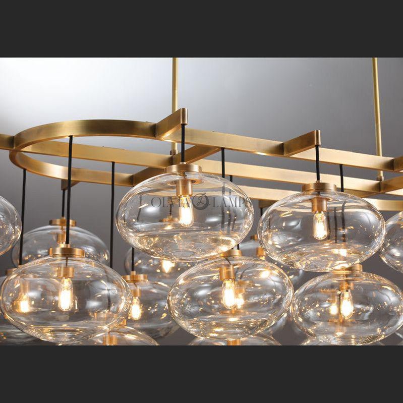 Cabrlet Clear Glass Round Chandelier 60" - Zelno Lighting