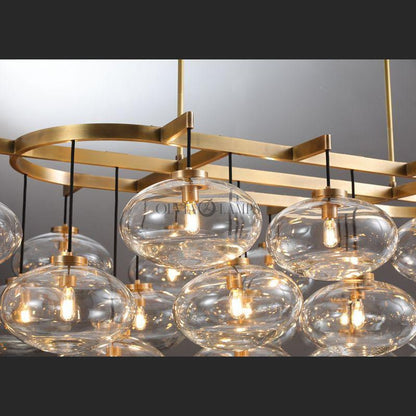 Cabrlet Clear Glass Round Chandelier 60" - Zelno Lighting