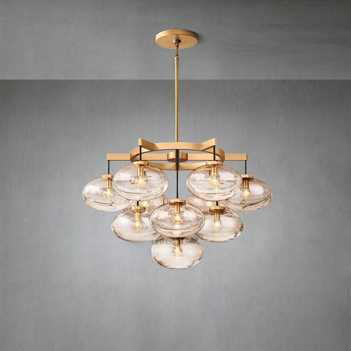 Cabrlet Round Chandelier 36" - Zelno Lighting