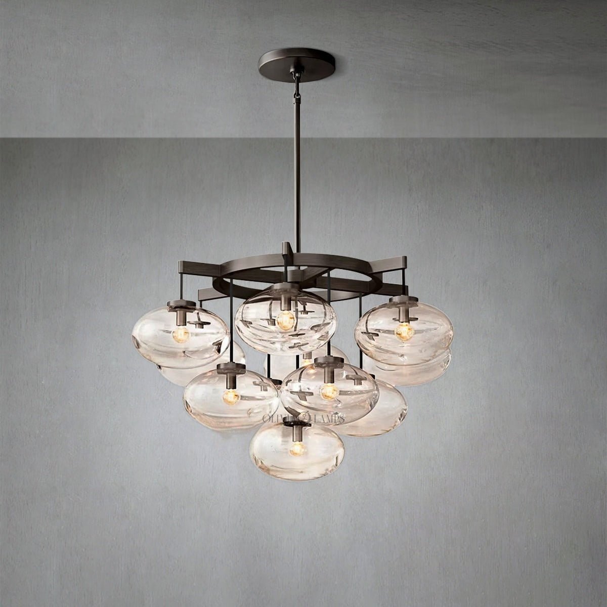 Cabrlet Round Chandelier 36" - Zelno Lighting
