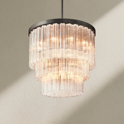 Caefz Round 3-Tier Chandelier 36″ - Zelno