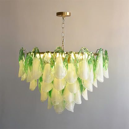 Caia Murano Glass Chandelier for Living Room - Zelno Lighting