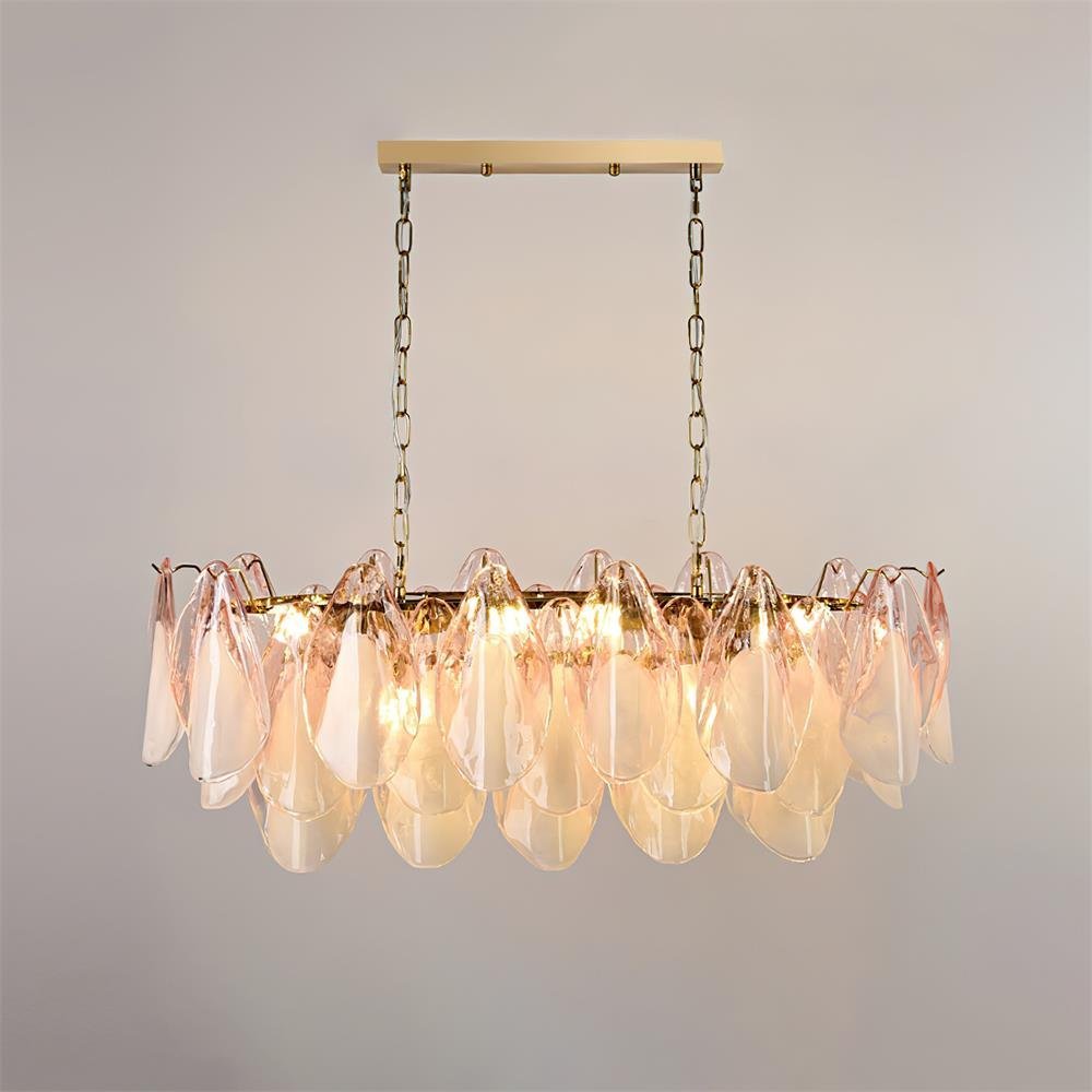 Caia Murano Glass Chandelier for Living Room - Zelno Lighting