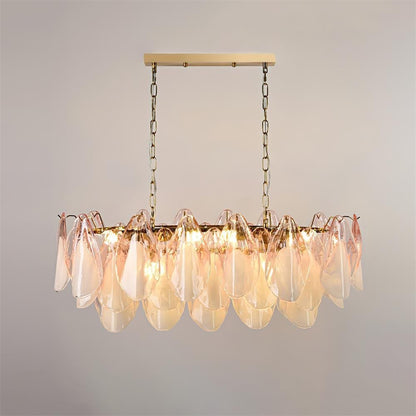 Caia Murano Glass Chandelier for Living Room - Zelno Lighting