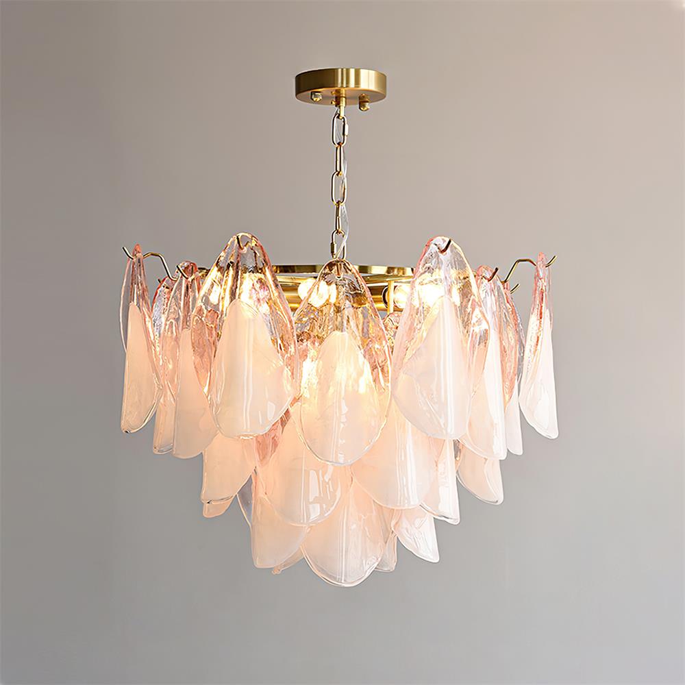 Caia Murano Glass Chandelier for Living Room - Zelno Lighting