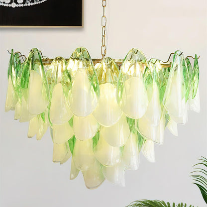 Caia Murano Glass Chandelier for Living Room - Zelno Lighting