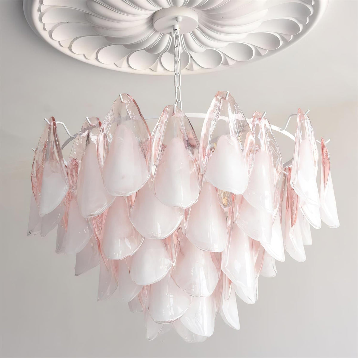 Caia Murano Glass Chandelier for Living Room - Zelno Lighting