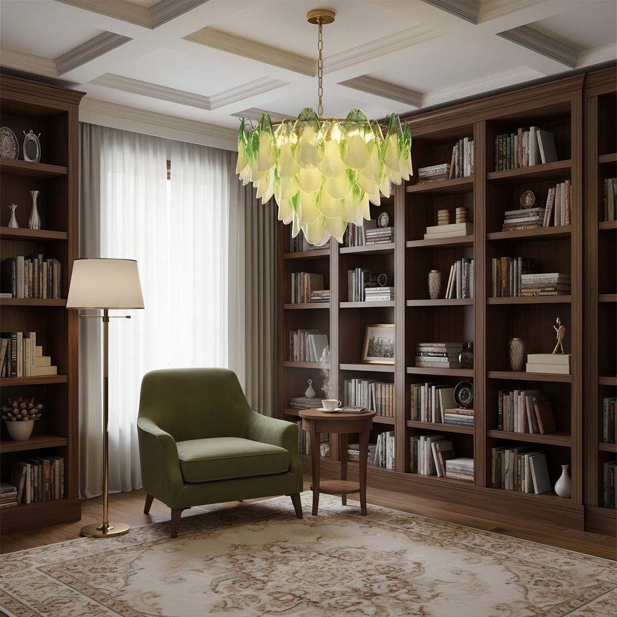 Caia Murano Glass Chandelier for Living Room - Zelno Lighting