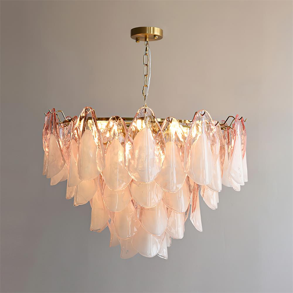 Caia Murano Glass Chandelier for Living Room - Zelno Lighting