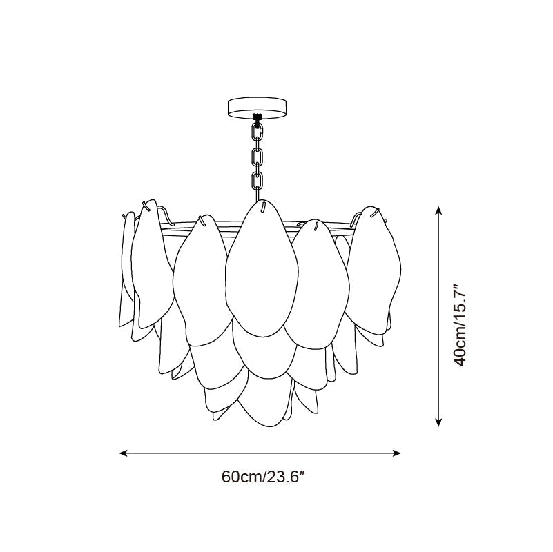 Caia Murano Glass Chandelier for Living Room - Zelno Lighting