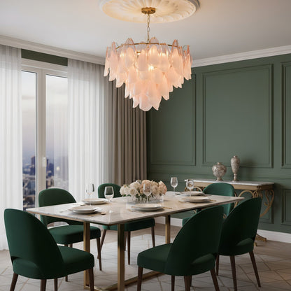 Caia Murano Glass Chandelier for Living Room - Zelno Lighting