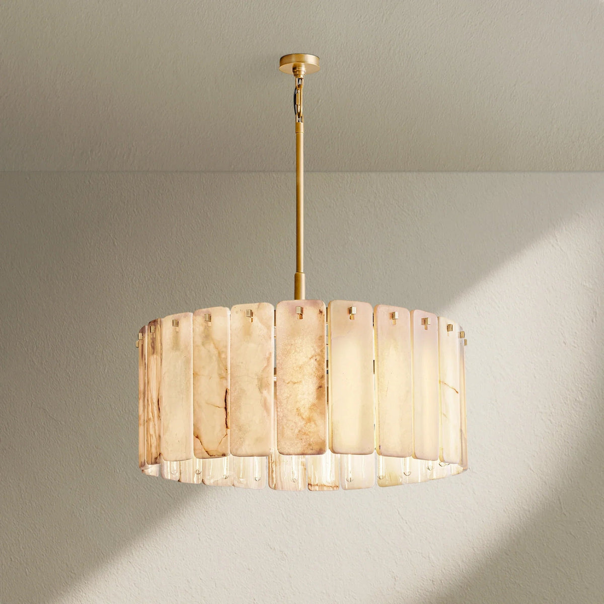 Calafz Alabaster Round Chandelier 36" - Zelno