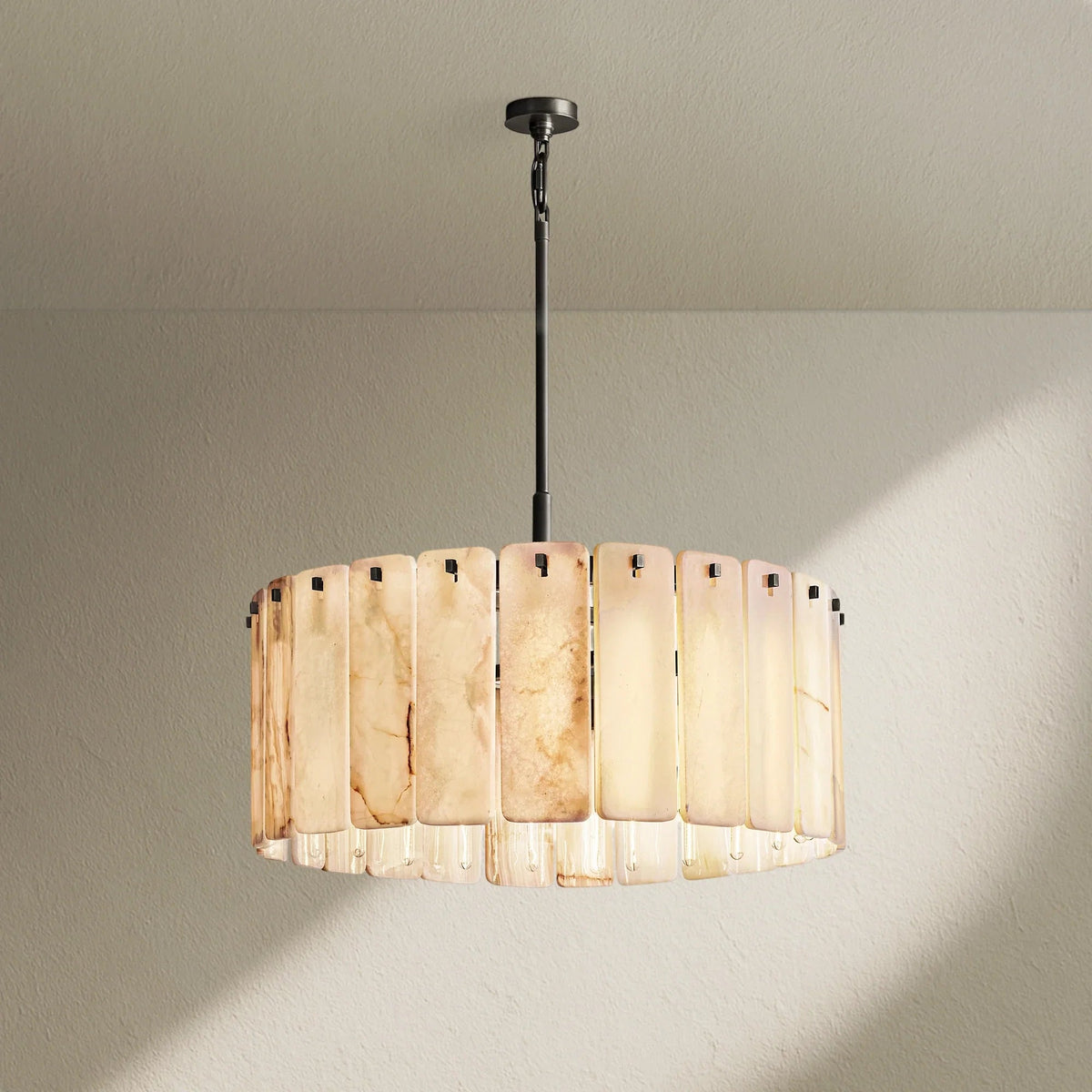 Calafz Alabaster Round Chandelier 36" - Zelno