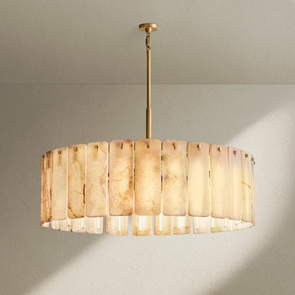 Calafz Alabaster Round Chandelier 48" - Zelno