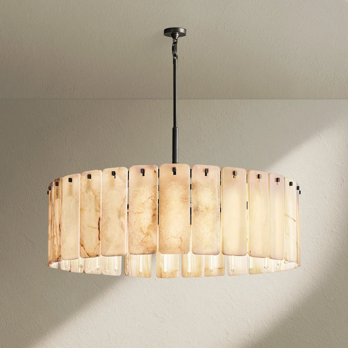 Calafz Alabaster Round Chandelier 48" - Zelno