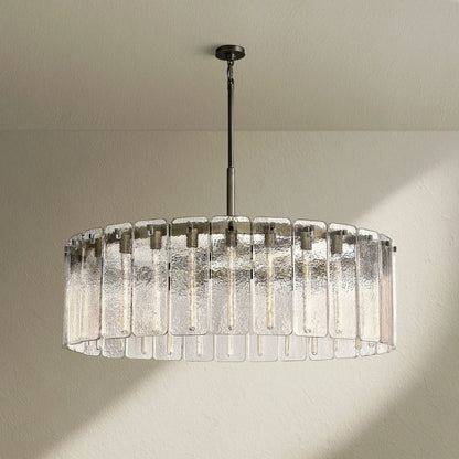 Calafz Glass Round Chandelier 48" - Zelno