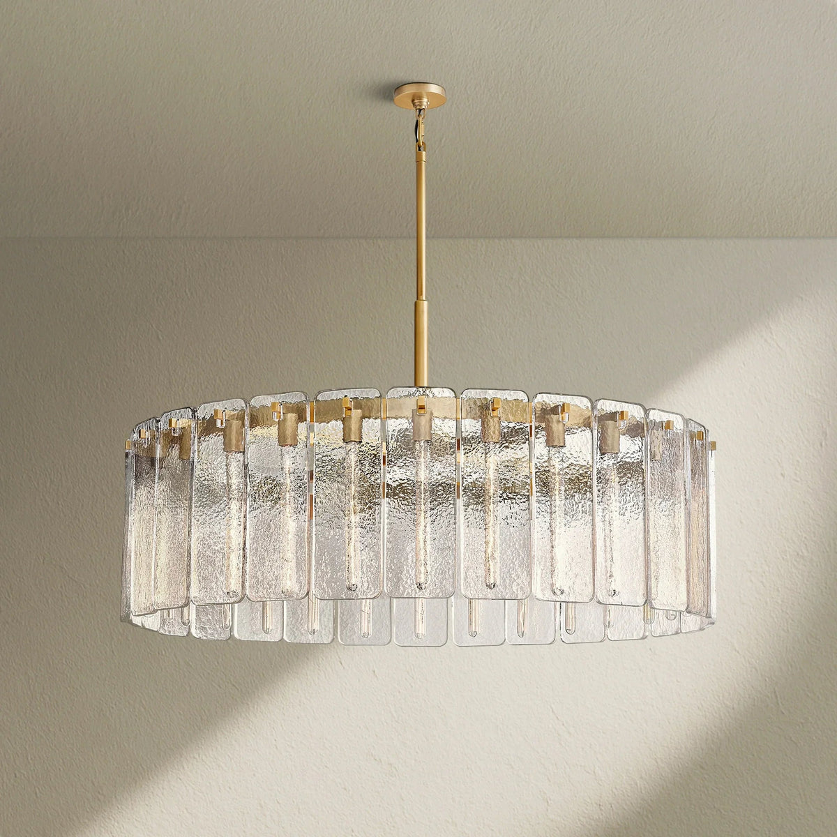 Calafz Glass Round Chandelier 48" - Zelno